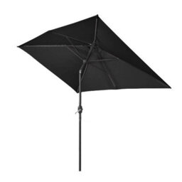 Rinse Bathrooms Outdoor Patio Garden Parasol 3X2M Sun Shade Umbrella Canopy W/crank Tilt Uv Protection Black - thumbnail 3