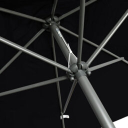 Rinse Bathrooms Outdoor Patio Garden Parasol 3X2M Sun Shade Umbrella Canopy W/crank Tilt Uv Protection Black - thumbnail 6