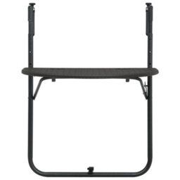 Berkfield Hanging Balcony Table Brown 60X64X83.5 Cm Plastic Rattan Look - thumbnail 2