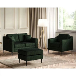 Aspen Green Velvet Armchair, Uk Made, Reversible Foam Cushions, Piped Detailing,black Metal Stiletto Legs,comfortable Lounge Chair - thumbnail 6