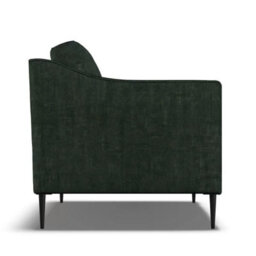 Aspen Green Velvet Armchair, Uk Made, Reversible Foam Cushions, Piped Detailing,black Metal Stiletto Legs,comfortable Lounge Chair - thumbnail 5