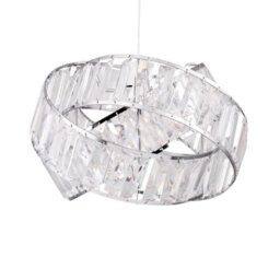 First Choice Lighting Clear Jewelled Layered Twist Ceiling Light Shade - thumbnail 1
