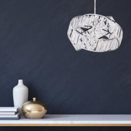 First Choice Lighting Clear Jewelled Layered Twist Ceiling Light Shade - thumbnail 2