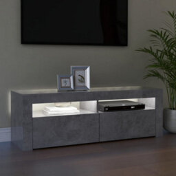 Berkfield Tv Cabinet With Led Lights Concrete Grey 120X35X40 Cm - thumbnail 4