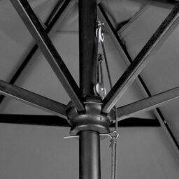 Harbour Housewares Wooden Garden Parasol - 2.7M - Black - thumbnail 4