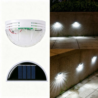 4Pack Solar Fence Lights,deck Lights Solar Powered Outdoor Waterproof Fence Lighting For Fence Deck Step Stair Post (White Light) - image 1