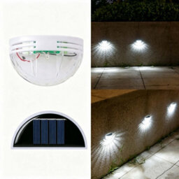 4Pack Solar Fence Lights,deck Lights Solar Powered Outdoor Waterproof Fence Lighting For Fence Deck Step Stair Post (White Light)