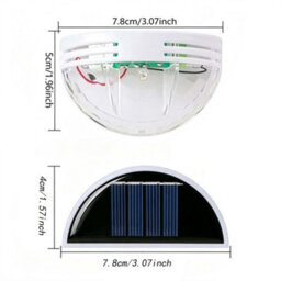4Pack Solar Fence Lights,deck Lights Solar Powered Outdoor Waterproof Fence Lighting For Fence Deck Step Stair Post (White Light) - thumbnail 5