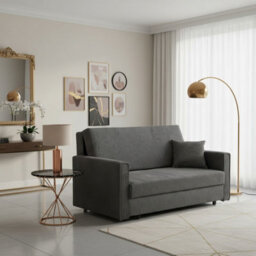 Viva Bis Iii Premium Sofa Bed For Living Room Chipboard Frame Polyurethane Foam Wave Springs 153X85X98Cm Grey - thumbnail 1