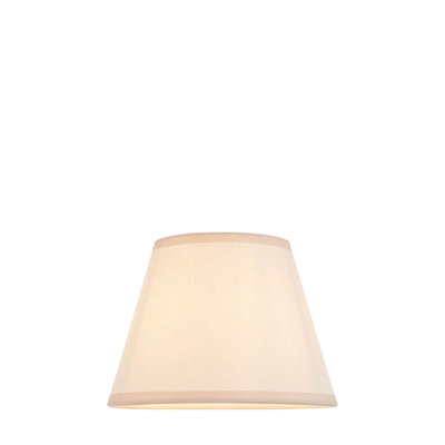 Loops Stylish 20Cm Vintage White Almond Fabric Tapered Lamp Shade For Elegant Interiors - image 1