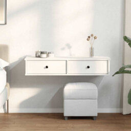 Vidaxl Wall Shelf With Drawers White 100X37.5X19 Cm Engineered Wood - thumbnail 3