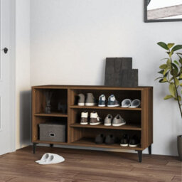 Walplus Shoe Cabinet Brown Oak 102X36X60 Cm Engineered Wood