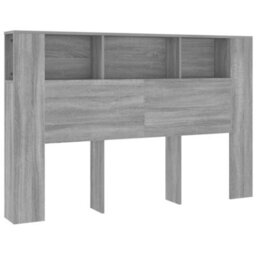 Vidaxl Headboard Cabinet Grey Sonoma 160X18.5X104.5 Cm - thumbnail 2
