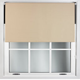 Furnished Blackout Roller Blinds - Cappuccino Trimmable Blind For Windows And Doors (W)75Cm (L)210Cm - thumbnail 1