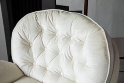 Sol Cream Swivel Chair With Foot Stool - thumbnail 3