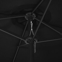 Berkfield Outdoor Parasol With Aluminium Pole 460X270 Cm Black - thumbnail 5