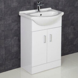 Affine Bathroom Suite Bath 1700 Single Ended Straight Basin Sink Vanity Unit Toilet Wc - thumbnail 4