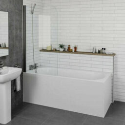 Affine Bathroom Suite Bath 1700 Single Ended Straight Basin Sink Vanity Unit Toilet Wc - thumbnail 2