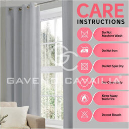 Gc Gaveno Cavailia Silver Blackout Eyelet Curtains 66X72 Inches 80-90% Black Out Thermal Ring Top Curtain Pair Window - thumbnail 4