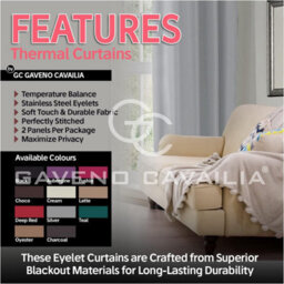 Gc Gaveno Cavailia Silver Blackout Eyelet Curtains 66X72 Inches 80-90% Black Out Thermal Ring Top Curtain Pair Window - thumbnail 3