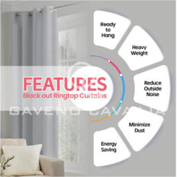 Gc Gaveno Cavailia Silver Blackout Eyelet Curtains 66X72 Inches 80-90% Black Out Thermal Ring Top Curtain Pair Window - thumbnail 2