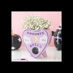 Pastel Talking Board Planchette Ceramic Flower Vase Celestial Decor - thumbnail 1