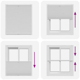 Walplus White Plisse Blind 110X150Cm Pleated Window Shade - thumbnail 6