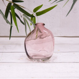Annibells 3 Green & Pink Abstract Glass Bud Vases (16400) - thumbnail 4