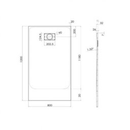 Homestylestore Chrome Reversible Recessed Hinged Door Shower Enclosure And Light Grey Slate Effect Tray 1200 X 800mm - thumbnail 4