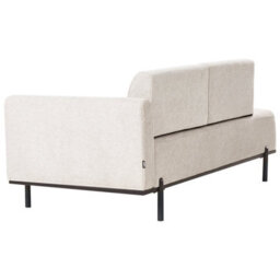 Beliani Chaise Longue Savasse Faux Linen Light Beige - thumbnail 5