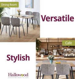 Hallowood Furniture Cullompton Small Rectangular Dining Table 120Cm With 4 Taupe Faux Leather Chairs - thumbnail 6