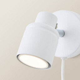 Valuelights Benton White Plug In Wall Spotlight And Bulb - thumbnail 4