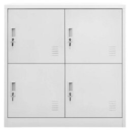 Berkfield Locker Cabinet Light Grey 90X45X92.5 Cm Steel - thumbnail 2