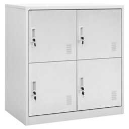 Berkfield Locker Cabinet Light Grey 90X45X92.5 Cm Steel