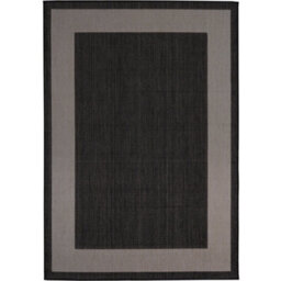 The Rugs Ecology Collection Outdoor Patio Garden Rug Black Bordered Design Weatherproof Jet Washable 200Bl - thumbnail 2