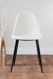 Furniturebox Uk Selina Round Dining Table And 2 White Corona Black Leg Chairs - thumbnail 7