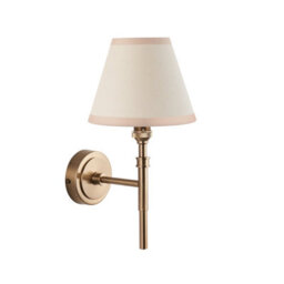 Loops Stylish 2 Pack Dimmable Wall Lights In Aged Brass With Vintage White Shades - thumbnail 9