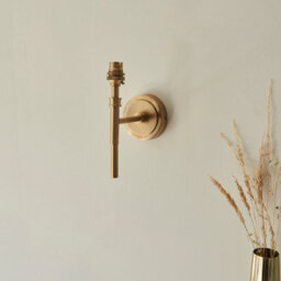 Loops Stylish 2 Pack Dimmable Wall Lights In Aged Brass With Vintage White Shades - thumbnail 3