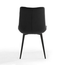 Home Detail Modena Marble Effect Dining Table & Black Velvet Almeria Chairs, 6 Seater - thumbnail 5