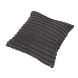 Ohs 2 X Faux Fur Thick Rib Cushion Covers, 45 X 45Cm - Charcoal - thumbnail 2