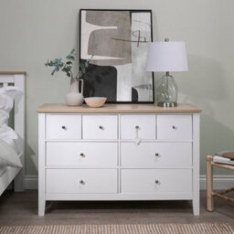 Nöa & Nani Noa & Nani 8 Drawer Chest Of Drawers In White & Oak Leines - thumbnail 2
