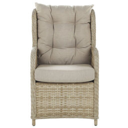Beliani Garden Lounge Set With Table And Ottoman 2 Seater Ponza Pe Rattan Beige - thumbnail 7