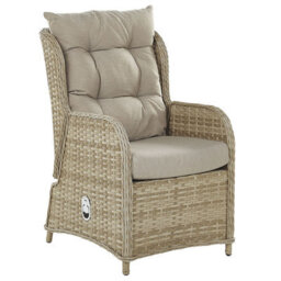 Beliani Garden Lounge Set With Table And Ottoman 2 Seater Ponza Pe Rattan Beige - thumbnail 6