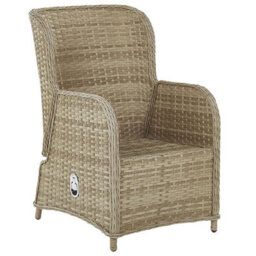Beliani Garden Lounge Set With Table And Ottoman 2 Seater Ponza Pe Rattan Beige - thumbnail 5