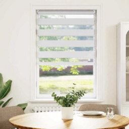 Walplus White Zebra Blind 70 X 120 Cm - Roller Blind With Fittings Included