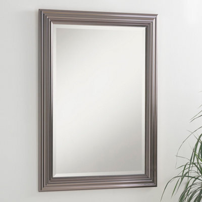Yearn Dark Chrome Wall Mirror 76X61Cm - image 1