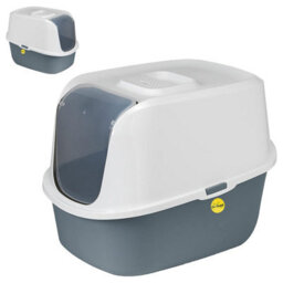 Cat Centre.Direct Cat Centre Hooded Cat Litter Tray With Charcoal Filter Large Covered Cat Litter Box Lid With Flap Door Detachable Rim Deep Safe