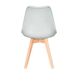 Pack Of 2 Dining Chairs Designer Wooden Home Commercial Lightgrey - thumbnail 5