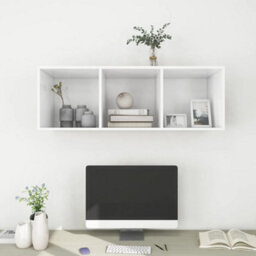 Berkfield Wall-Mounted Tv Cabinet White 37X37X107 Cm Engineered Wood - thumbnail 7