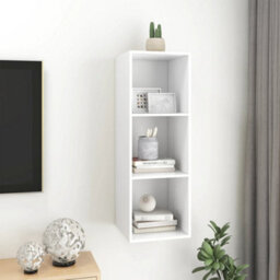 Berkfield Wall-Mounted Tv Cabinet White 37X37X107 Cm Engineered Wood - thumbnail 6